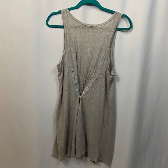 Alice + Olivia Silver Tank Tunic Top Adjustable DIY Snaps Back & Front Small - Picture 3 of 7